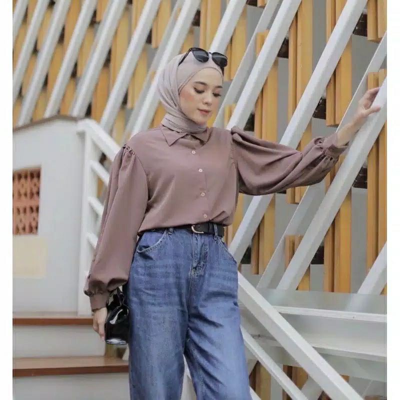 BLOUSE AUDREY #3//Atasan wanita moscrepe