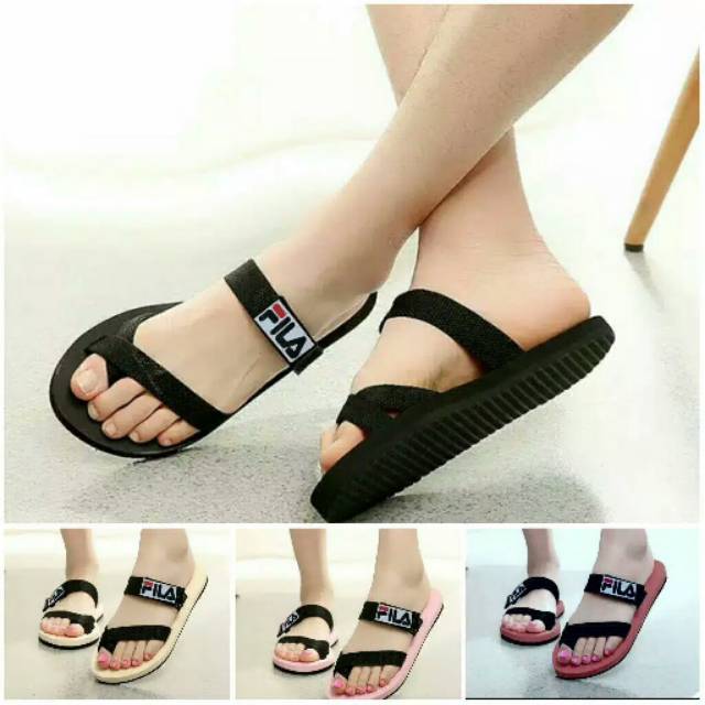 Sandal Gunung Wanita Motif Tali Depan Silang