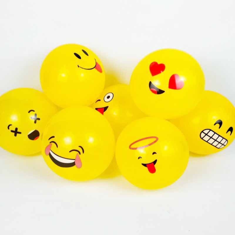 MAINAN ANAK BOLA KARET EMOTICON BOLA SEPAK BOLA KAKI BOLA TIUP