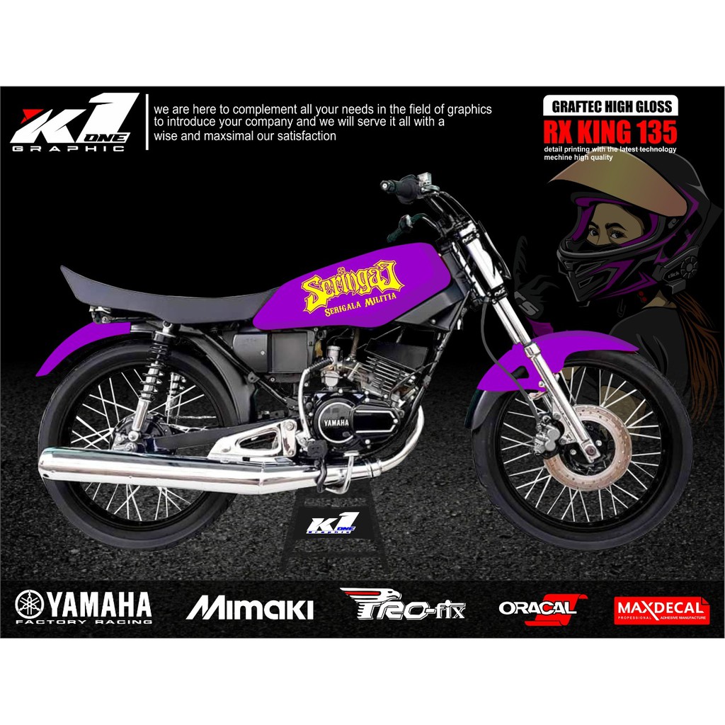 Sticker Cutting Rx King Striping Rx-King Harga Ternurah Sticker Motif Seringai