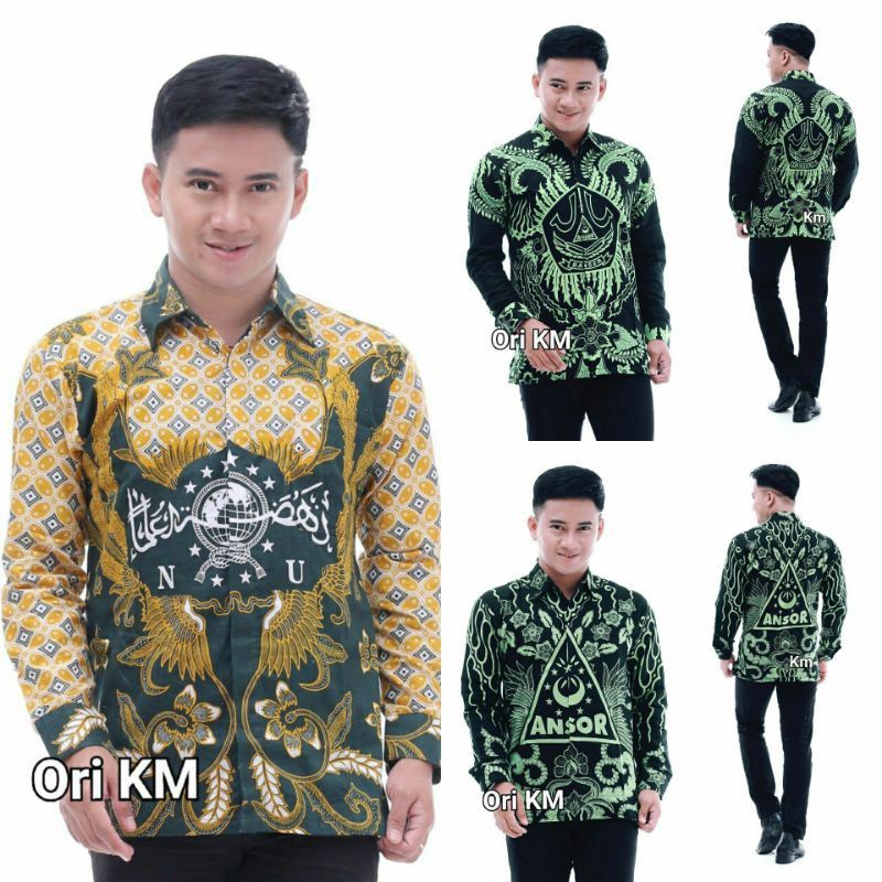 New Promo Kemeja Batik Banser Ansor NU  Seragam Batik pria remaja dewasa Nahdatul ulama Banser Ansor