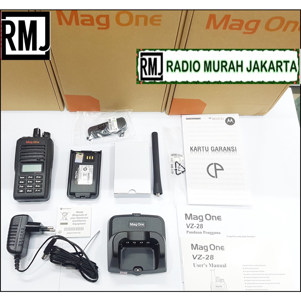 HT MOTOROLA MAGONE MAG ONE VZ28 VZ 28 UHF - HT MAG ONE VZ 28 UHF GARANSI RESMI ORIGINAL
