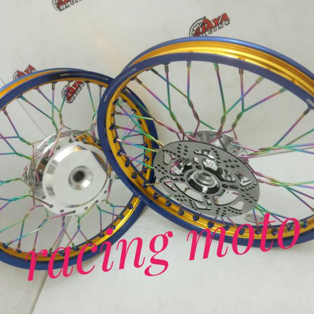 SEPAKET VELG METIK VARIO-BEAT-SCOOPY-SPACY VELG TDR RING17X140-160 FREE CAKRAM DISTEL VELG KEPANG