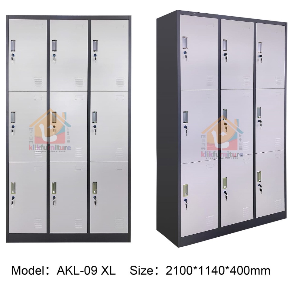 Loker Besi Besar 9 Pintu Muat Helm Full Face AKL 09 JUMBO