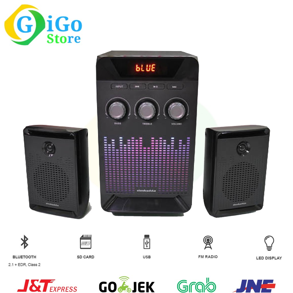 Speaker Simbadda CST 6000N+ Bass Power RGB Light For Handphone PC Laptop