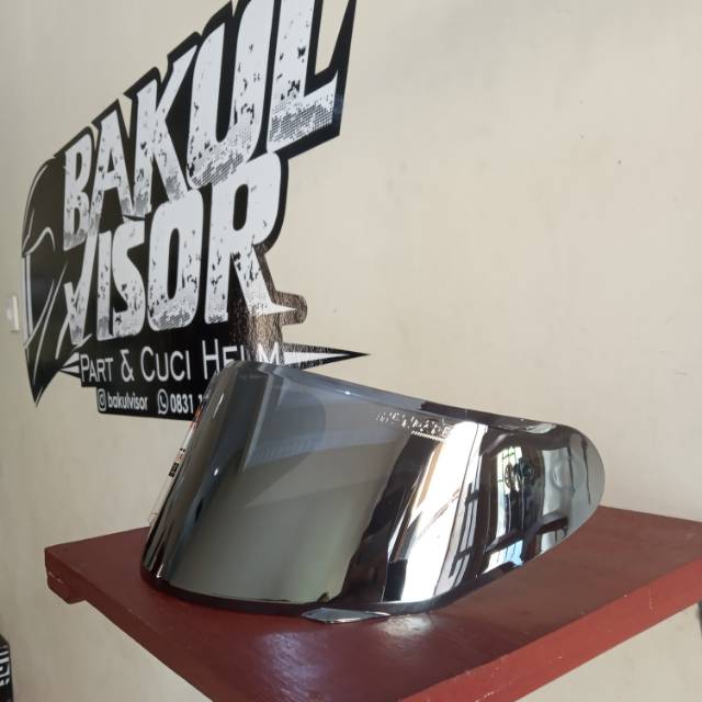 Visor flat NHK RX9 iridium silver iridium blue