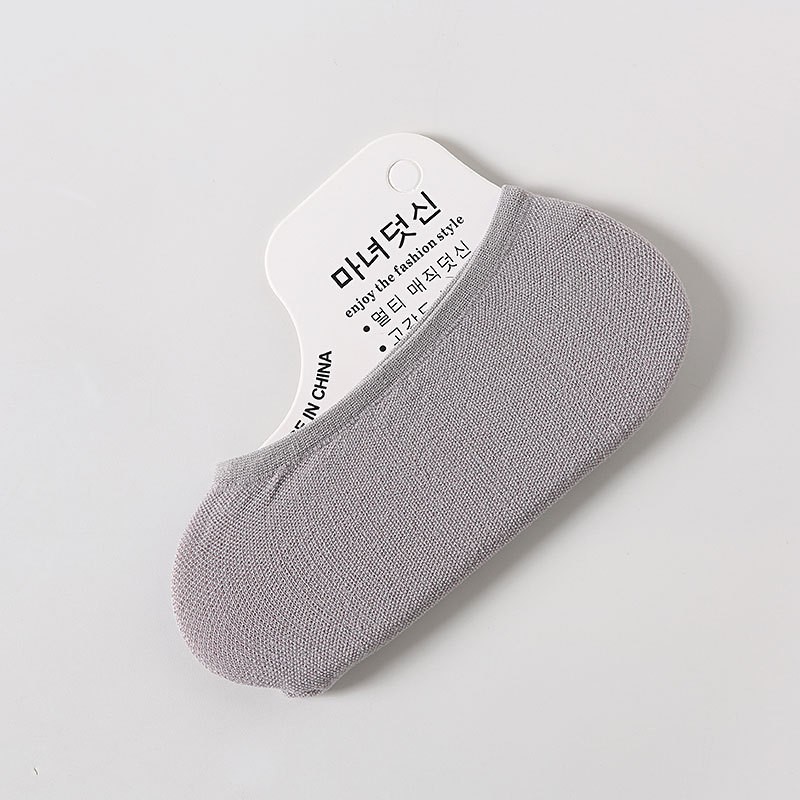 MURMURE.ID | KAOS KAKI HIDDEN SOCKS PRIA WANITA POLOS BAHAN BREATHABLE KAOSKAKI PENDEK CS037-ABU