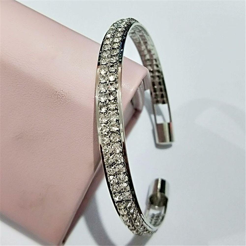 R-flower Luxury Bangle Bracelet Paduan Mengkilap Kualitas Tinggi Pembukaan Bangle