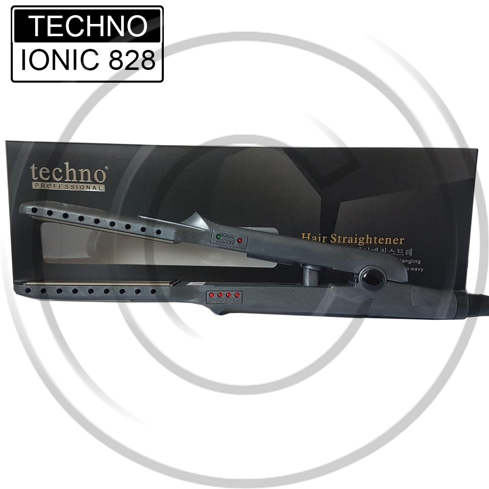 TECHNO / Techno-828/3228 / Catokan Rambut 2in1 Plat Lebar Lurus