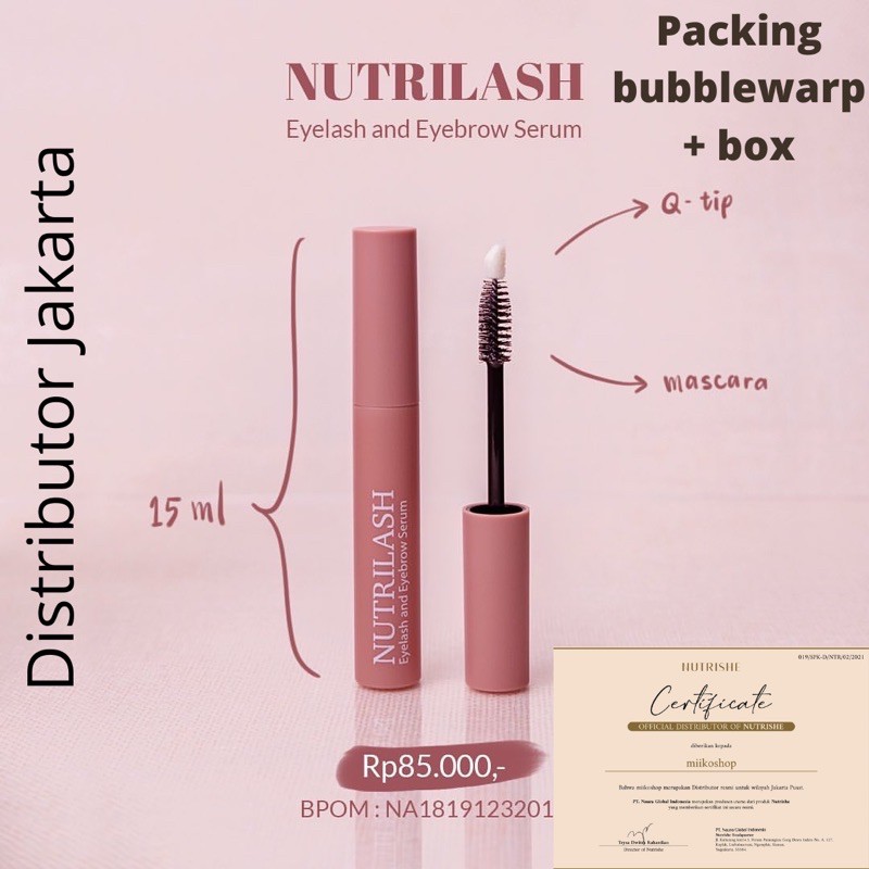 [READY] Nutrilash serum new formula JAKARTA bulumata Ampuh panjang tebal