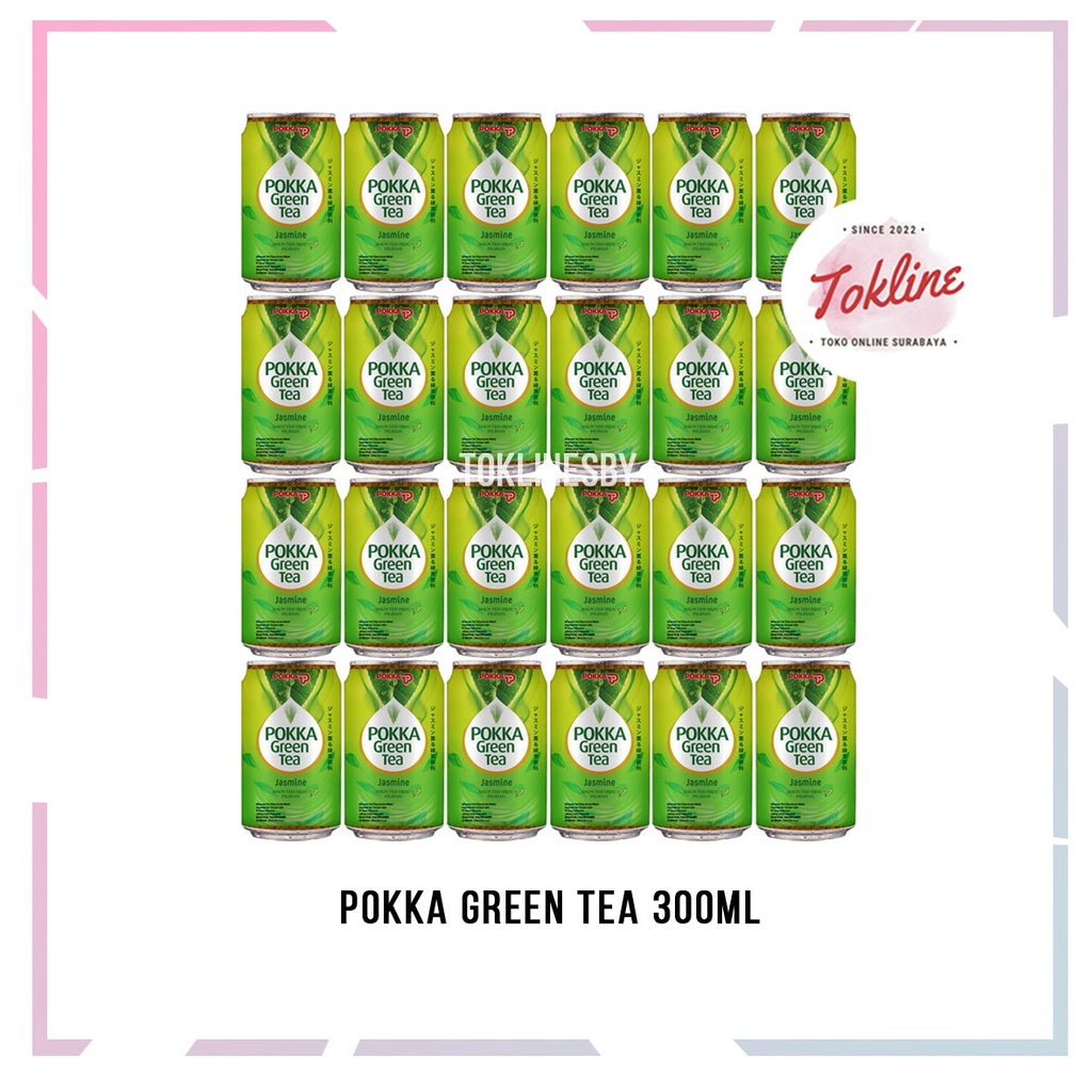 

[ 1 Karton ISI 24 kaleng ] POKKA GREEN TEA TEH HIJAU @330ML