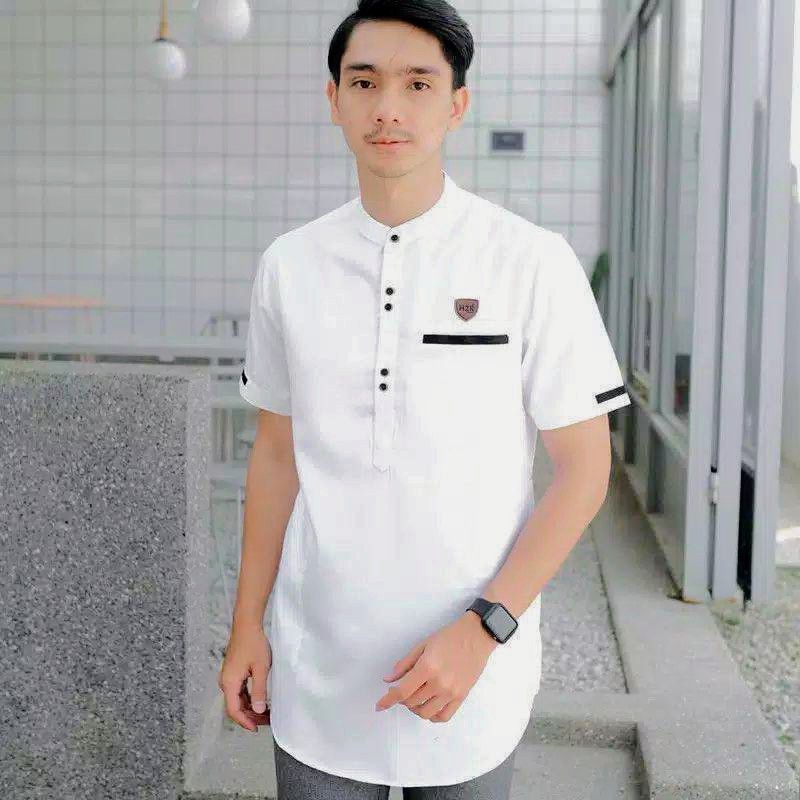 Baju Koko Kurta Dewasa Pria Lengan Pendek Best Seller Material Cotton Adem Serap Keringat ukuran M L XL terlaris Koko muslim / Pakaian Muslim Pria / baju Koko laki laki lengan pendek