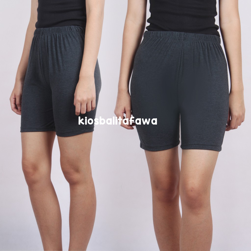 Celana Short Polos Remaja fit to L  / Celana Ketat Polos Dalaman Rok Wanita Bahan Kaos Small Remaja Fit to M