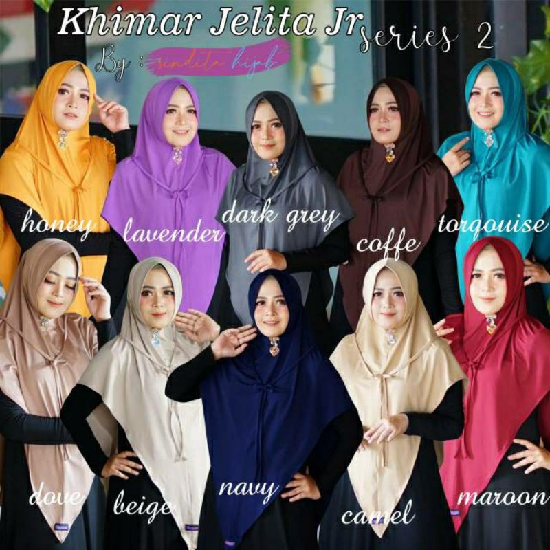 [Rindita Hijab] BERGO JERSEY INSTAN / KHIMAR RINDITA JR  SERIES 1&2