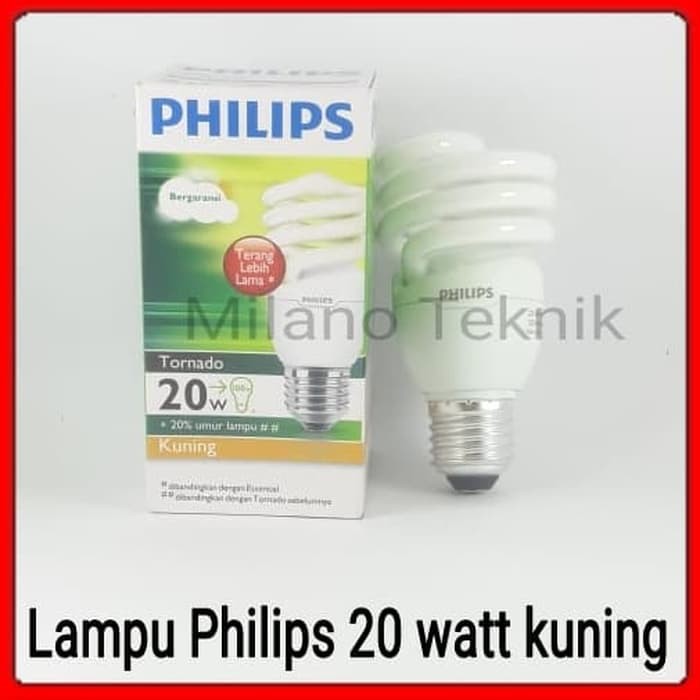 Bolam philips Tornado 20 w lampu philips 20 watt philips kuning