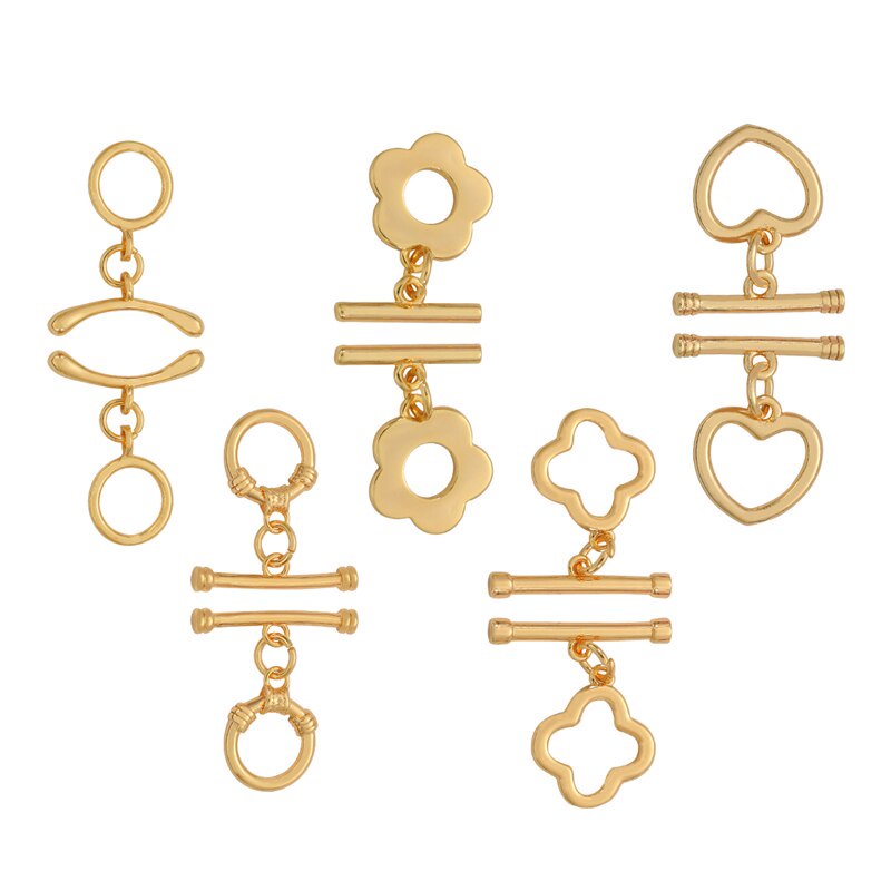 Oval/Heart Brass OT Clasps Hooks for Women Handmade Necklace Bracelet Jewelry Accessories making Findings