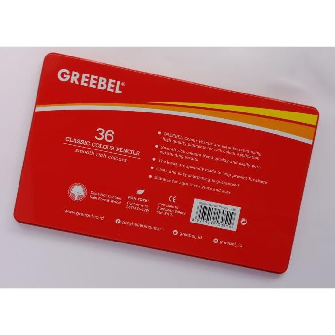 

Pensil Warna Grebel Tin 36 Classic Panjang