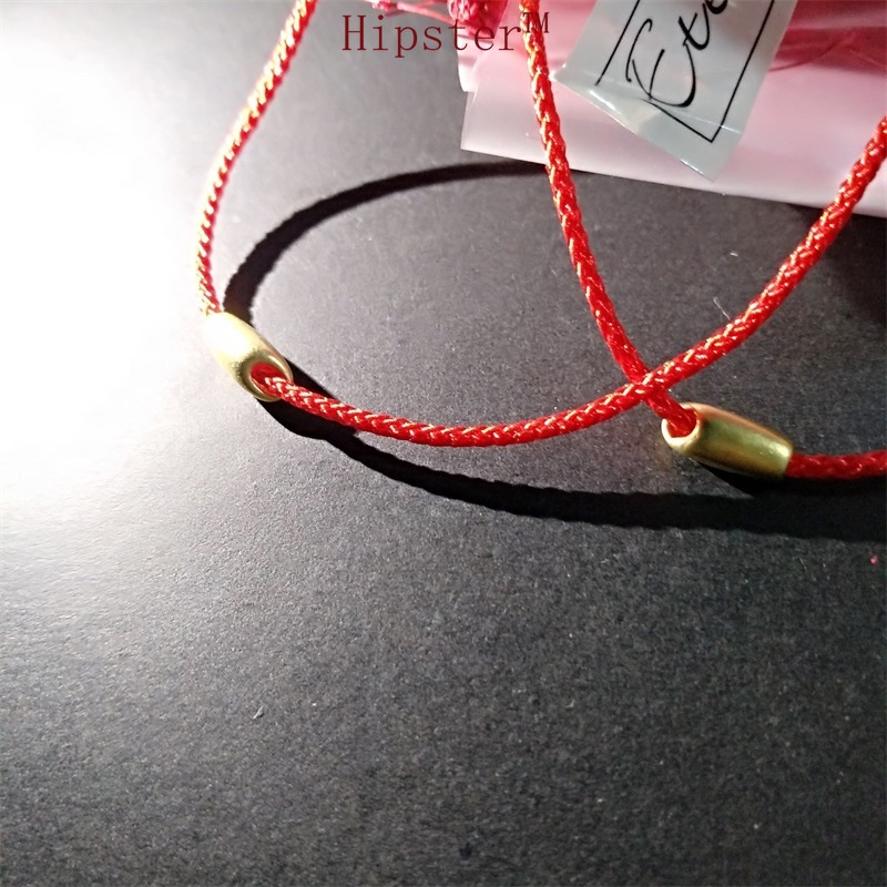 New Retro Classic Features Braided Rope Couple Gold Bracelet