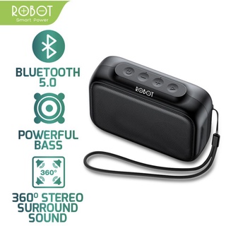 Speaker Bluetooth Robot RB100 Bluetooth 5.0 TWS Hi-Fi Sound Portable Audio Wireless Super Bass Mini Stereo Original - Garansi 1 Tahun