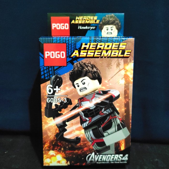 Minifigure Lego Brick POGO HEROES ASSEMBLE HAWKEYE SY 60053