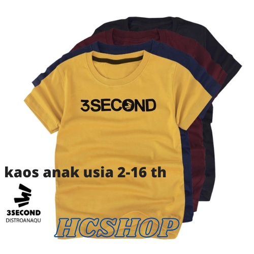 Kaos Anak Ideal Logo Sconn Usia 2-16th Unisex Cowok Cewek Kaos Oblong Anak Pakaian Anak Laki Laki Perempuan