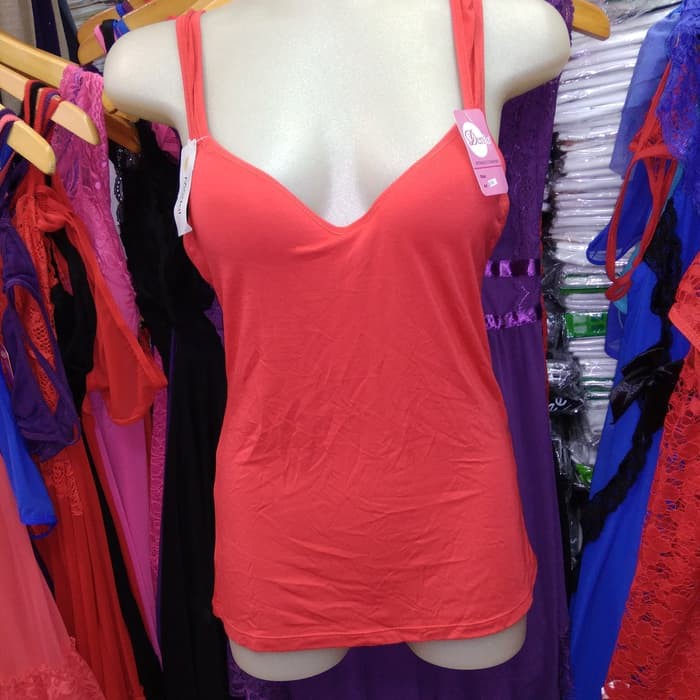 Tanktop Strecth dengan Cup Bra Sorex 1198/Denla 3550