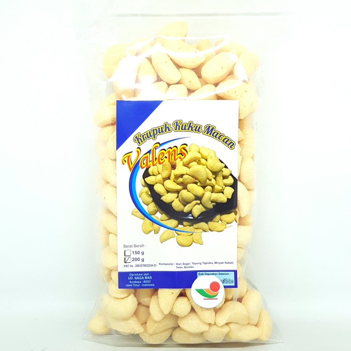 

VALENS KERUPUK KUKU MACAN 200gr | KRUPUK IKAN MATANG KEMPLANG AMPLANG