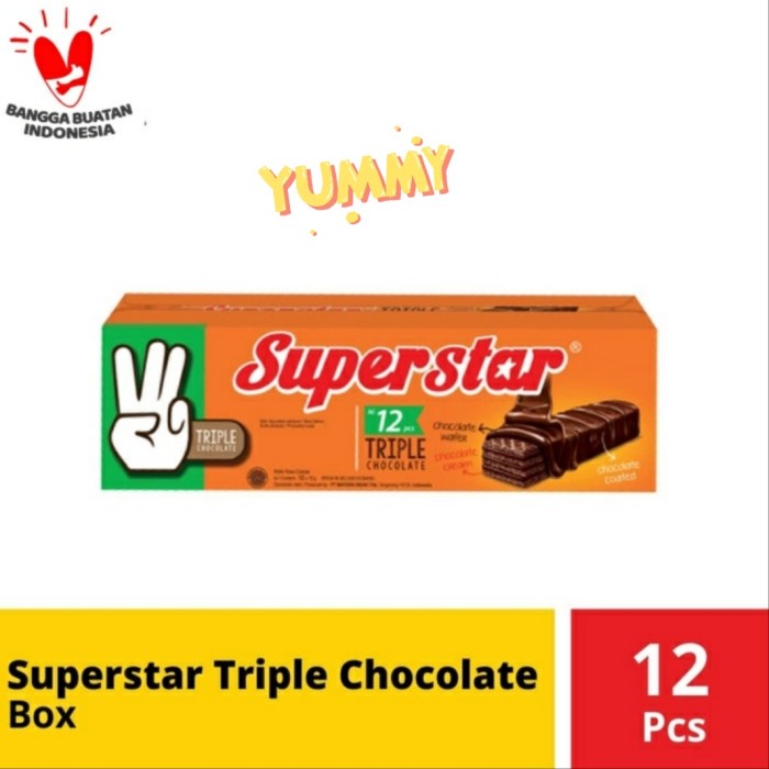 

Wafer-Biskuit- Superstar Wafer Roma Isi 12 Bungkus @18Gram -Biskuit-Wafer.