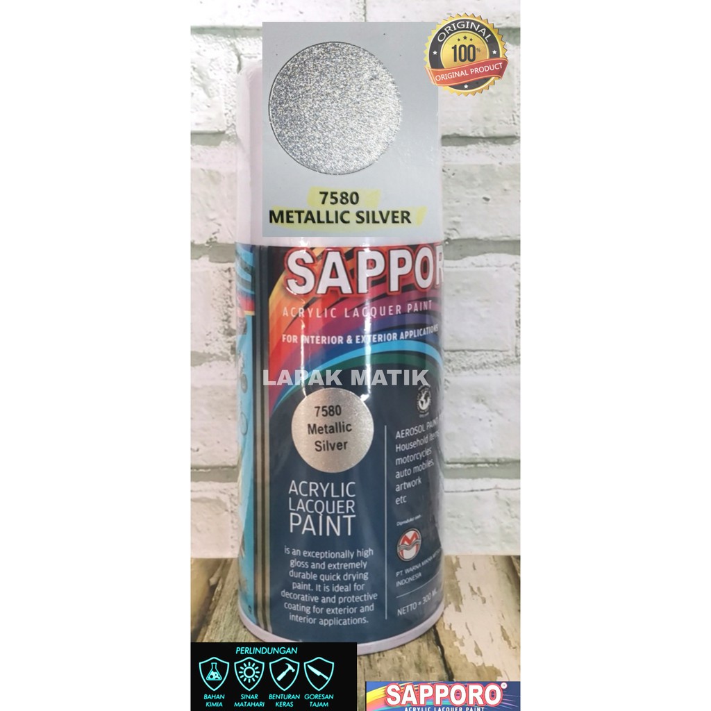 Pilok Sapporo SILVER METALIK 7580 METALLIC SILVER 300ml