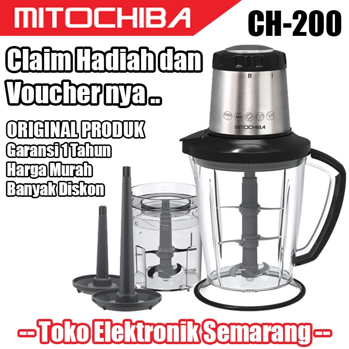 CHOPPER FOOD MITO MITOCHIBA CH 200 CH200 / CH 100 CH100 BLENDER DAGING BUMBU BUAH MURAH ORIGINAL GARANSI