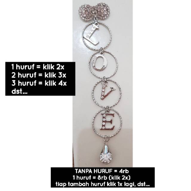 Bros Dagu Huruf Custom Aksesoris Brooch