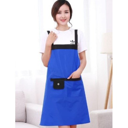 Harga PROMO Celemek Masak/ Apron Polos Anti Air - Biru