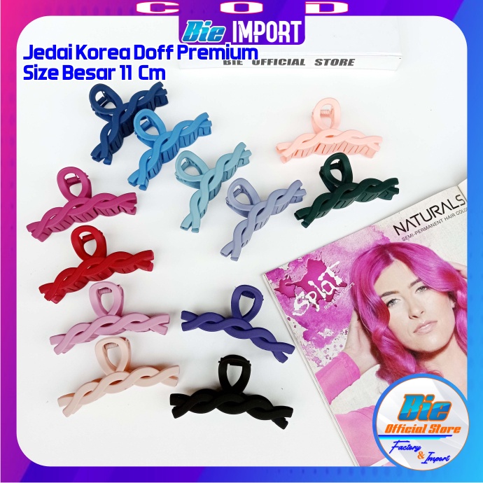 Jepit Rambut Doff Korea  Uk Besar Motif Premium Impor