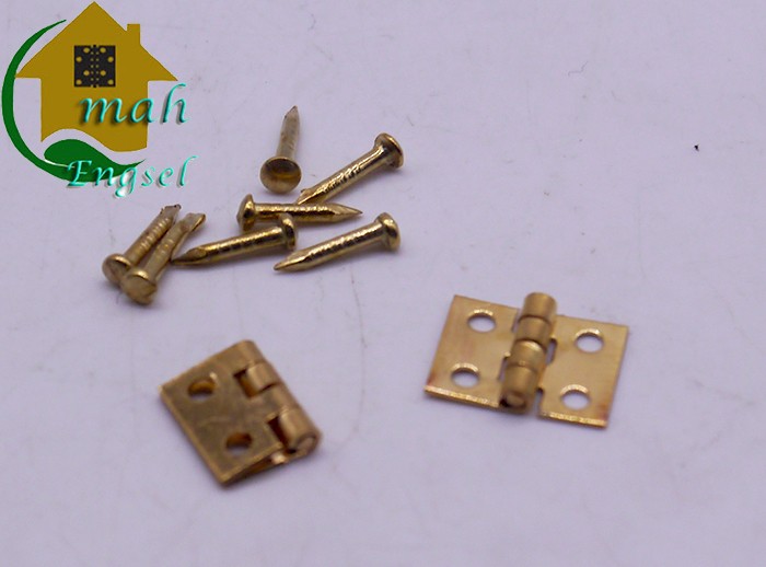 + paku Engsel super mini 10x8 mm Im.L Engsel kecil miniatur lemari box