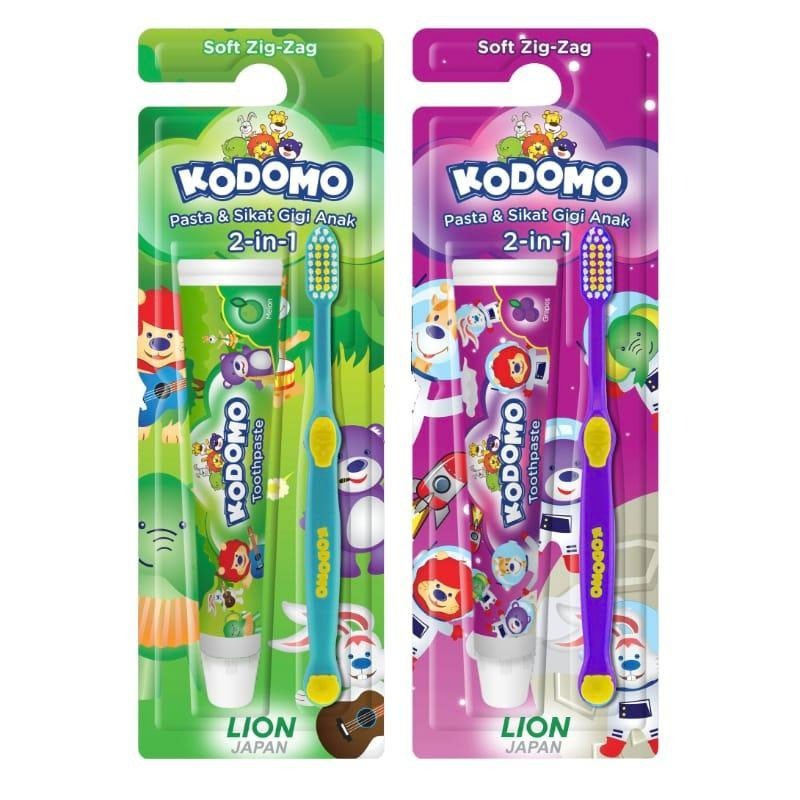 KODOMO Toothbrush 2in1 ORIGINAL / Sikat Gigi Dan Pasta Gigi by AILIN