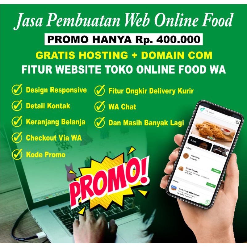 jasa pembuatan website toko online makanan