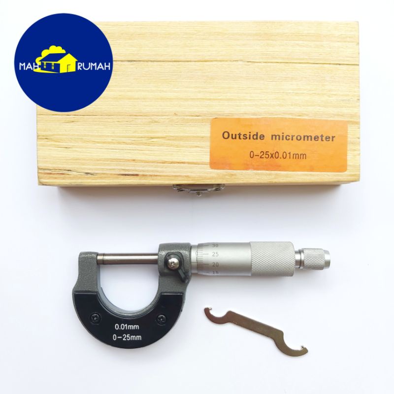 Micrometer Micro Mikro Meter Mikrometer - Tricle 0-25 x 0.01mm