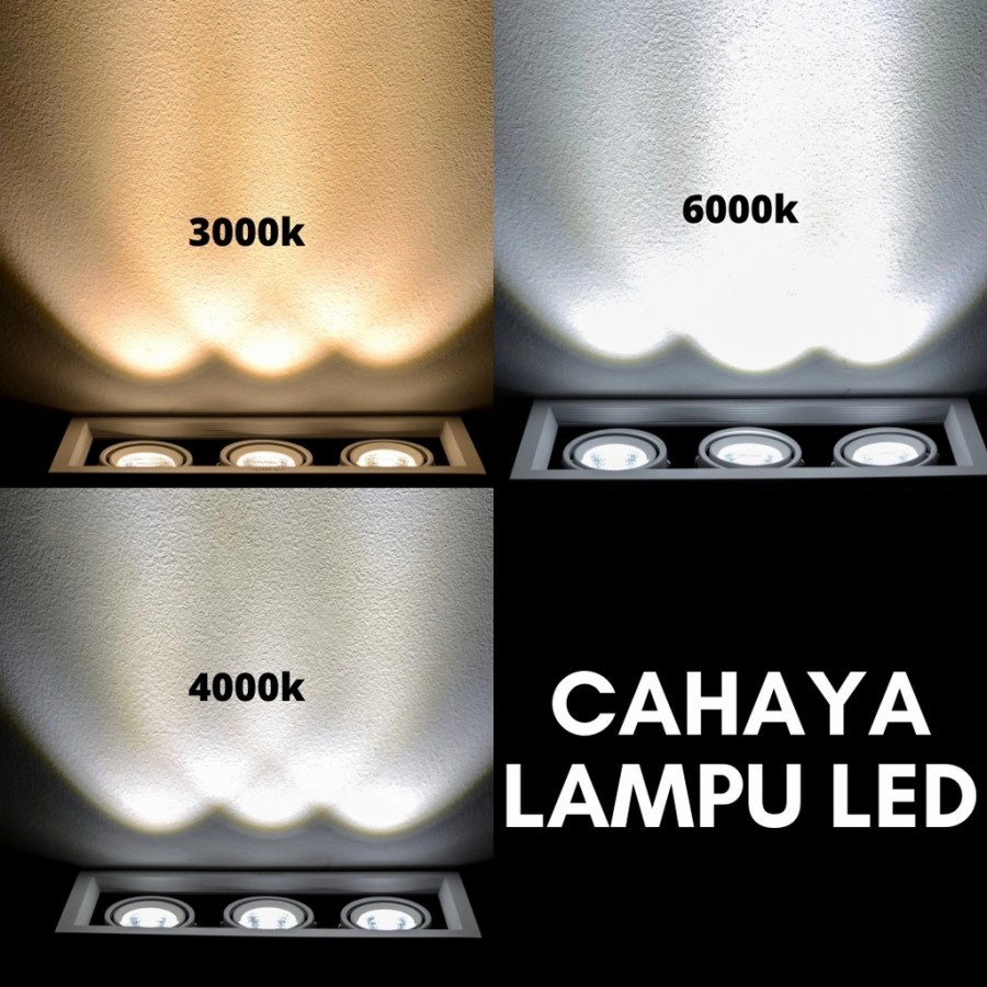 Lampu Sorot Halospot LED Grill Light Spot 1 Mata 2 Mata 3 Mata Termurah Berkualitas dan Bergaransi