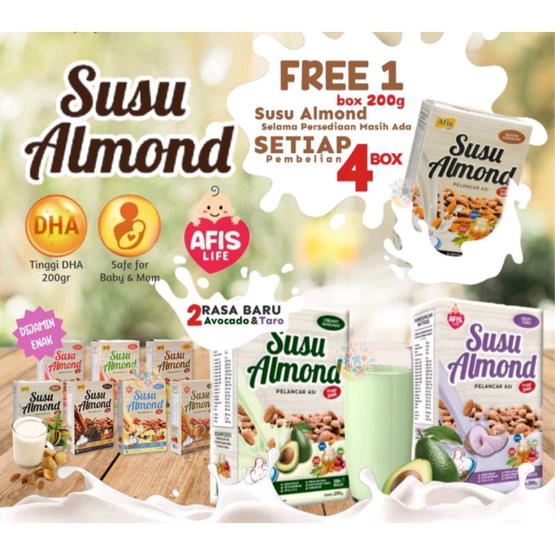 Afis Life Susu almond pelancar asi