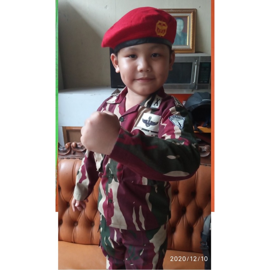 TNI-AD KOPASSUS + MAINAN / BAJU PROFESI ANAK / KOSTUM ANAK/KOPASSUS