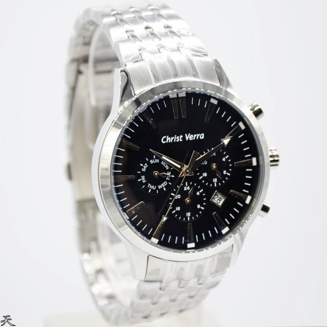 Jam Tangan Pria Original Christ Verra 75015G Rantai Silver