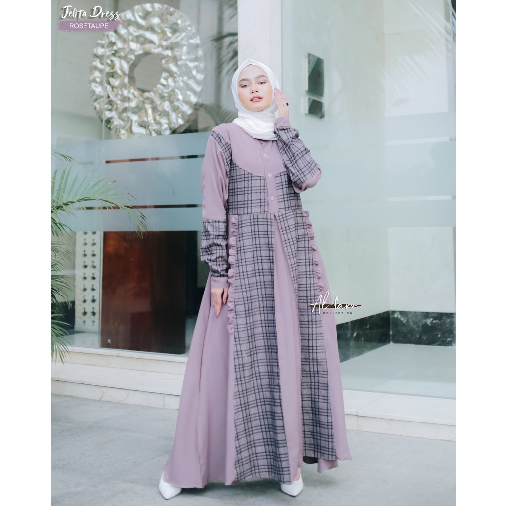 GAMIS JELITA KOTAK BY ALFARO muslimah fashion baju muslim modis hits terbaru