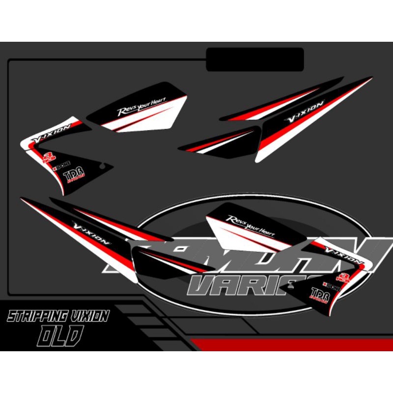 stripping stiker Vixion old/stiker variasi vixion 2008-2012motif simple terbaru