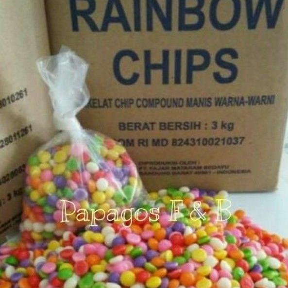 

Rainbow Chip Warna Warni Pelangi repck 100 gr / gram