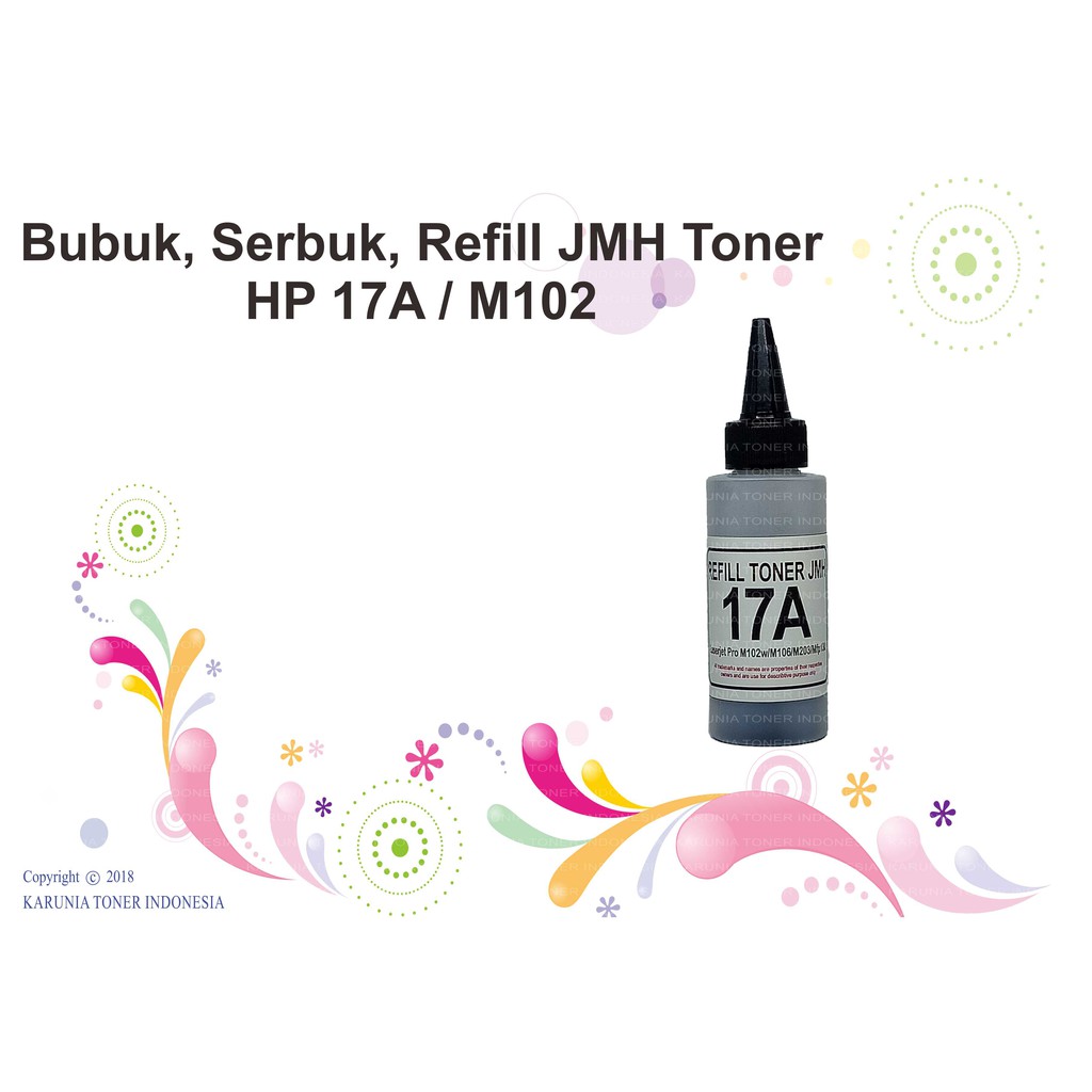 Bubuk, Serbuk, Refill JMH Toner HP 17A / M102