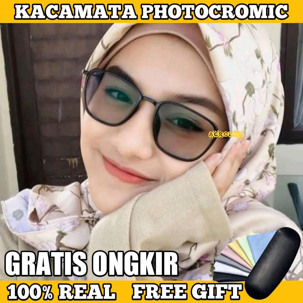 [TERMURAH] Kacamata Photocromic Korea / Anti Radiasi 2 In 1 Potokromik Photochromic Pria Wanita Fotocromic Potocromic