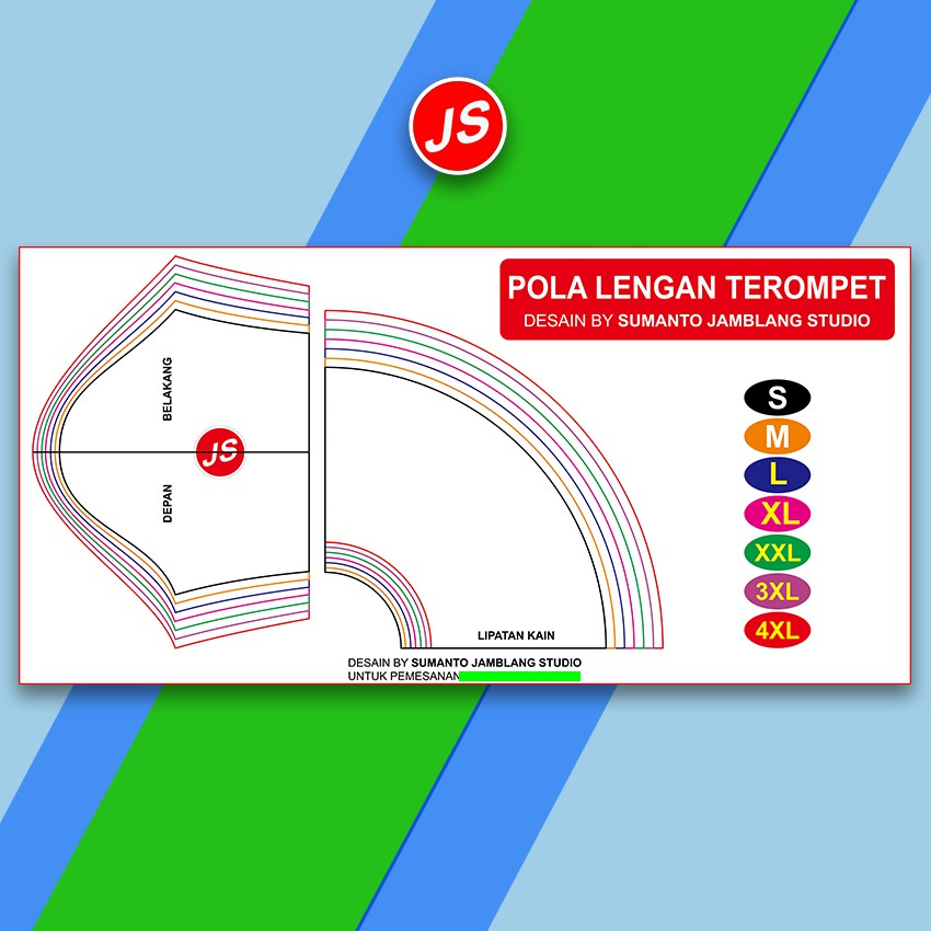 Pola Jiplak Lengan Terompet 7 In 1 Pola Baju Jamblang Studio Shopee Indonesia