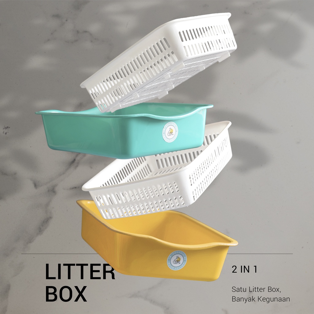 Litter box Alas kandang Kucing dengan penyaring