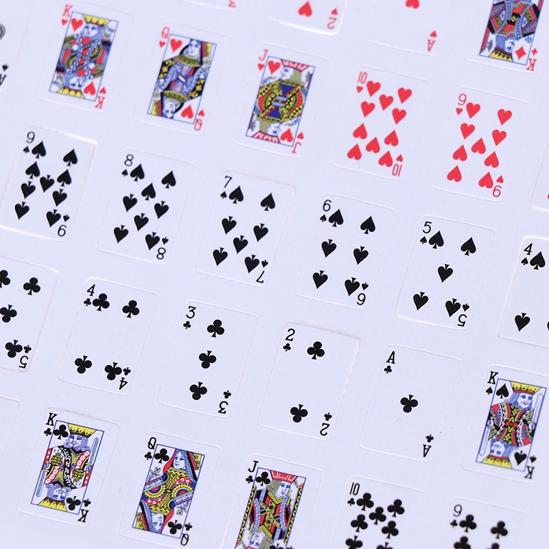 Miniatur Kartu poker Bahan Kertas Untuk Rumah Boneka 1: 12