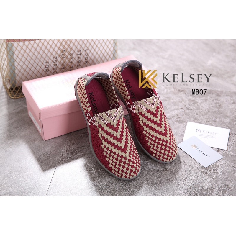 (GRATIS ALAS KAKI) NICOLE SEPATU RAJUT WANITA KELSEY MB07 Flats Shoes Rajut anyaman